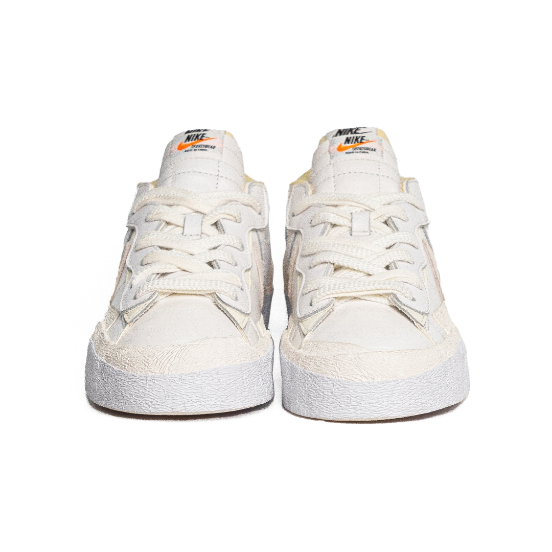 Nike Blazer Low x Sacai White Patent Leather DM6443-100