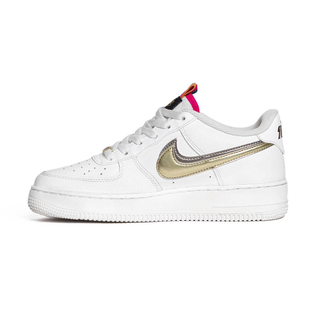 Nike Air Force 1 LV8 Double Swoosh Silver Gold GS DH9595-001