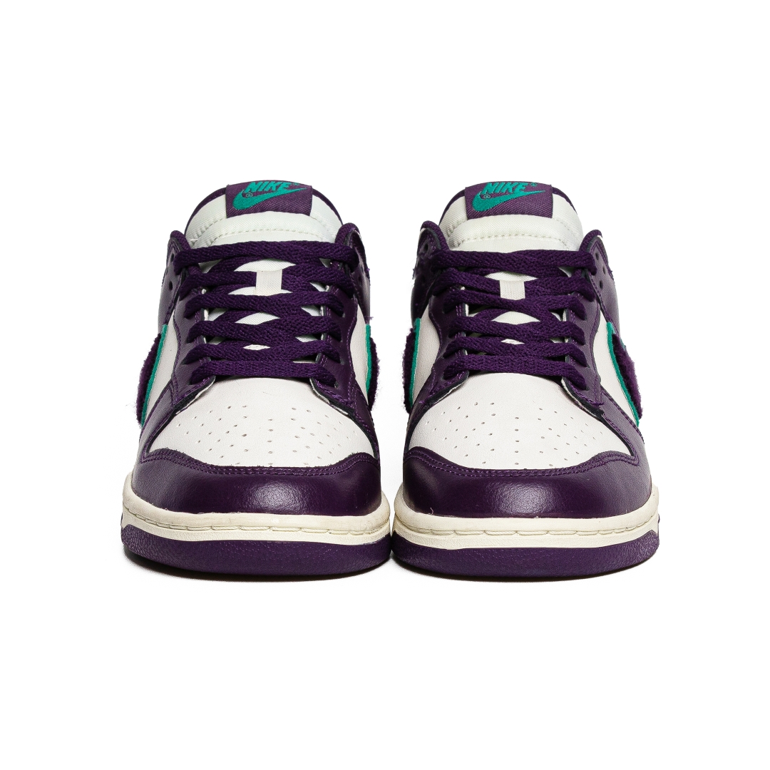 Nike Dunk Low Chenille Swoosh Sail Grand Purple DQ7683 100