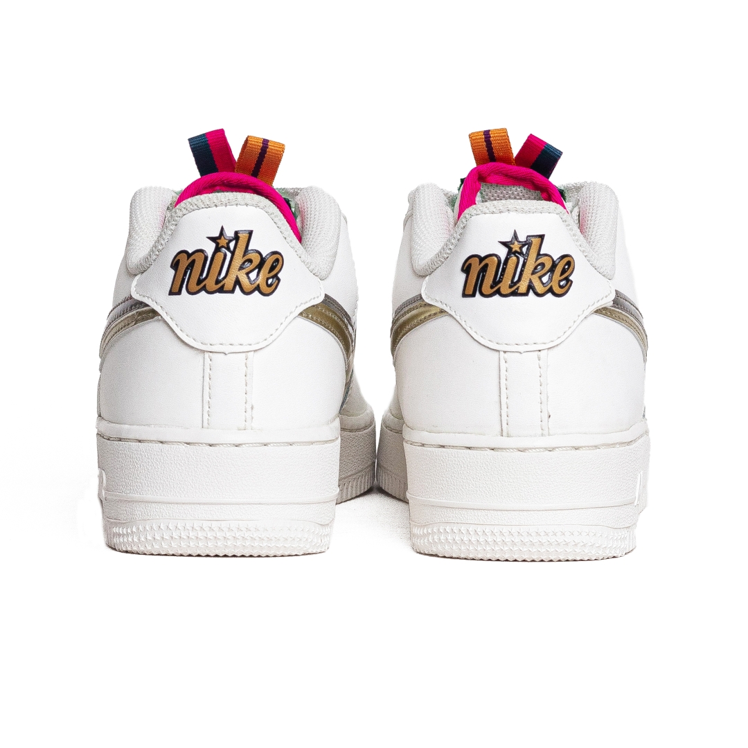 Nike Air Force 1 LV8 Double Swoosh Silver Gold GS DH9595-001