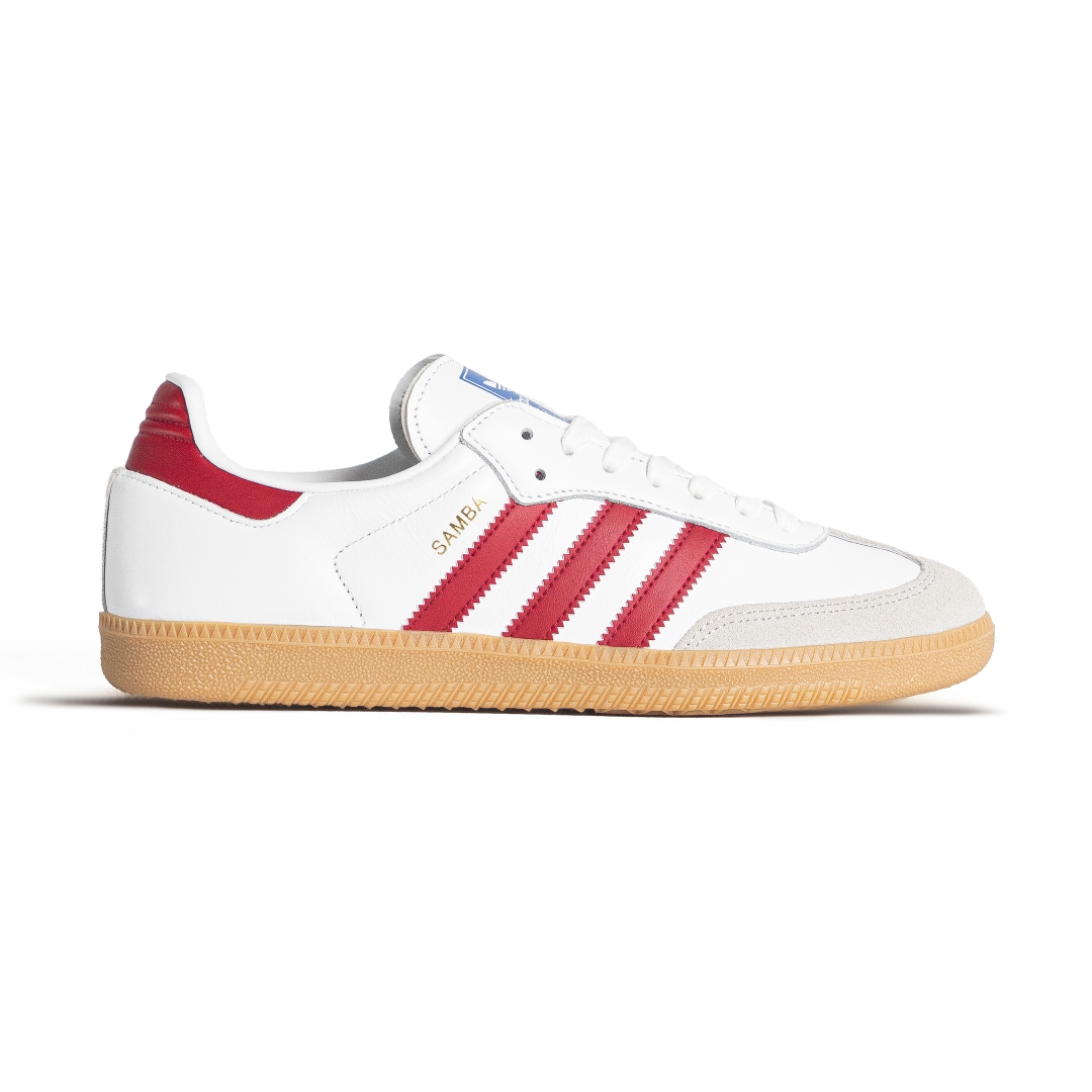 ADIDAS SAMBA OG J ‘WHITE COLLEGIATE BURGUNDY GUM’ IE1330