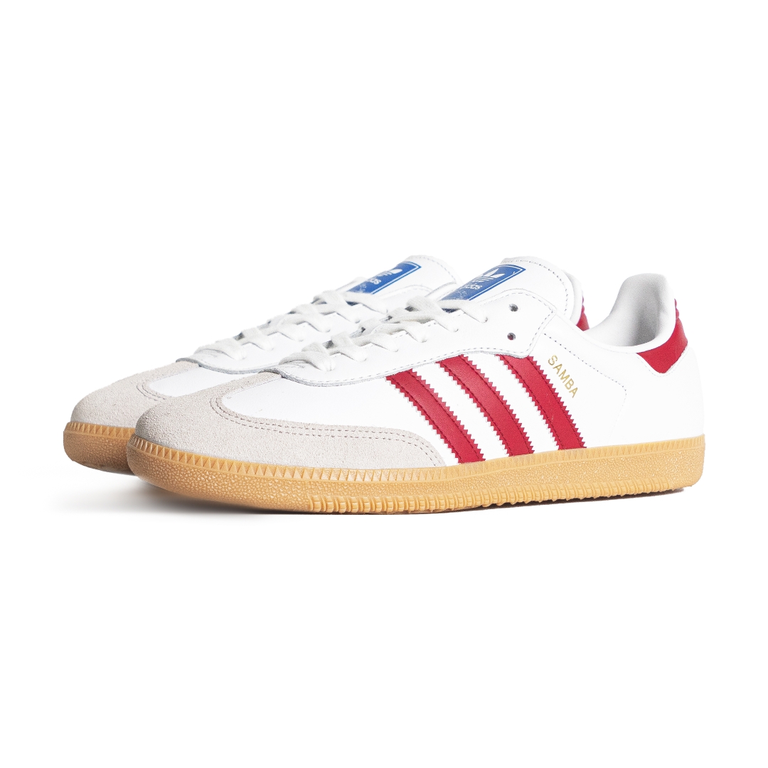 ADIDAS SAMBA OG J ‘WHITE COLLEGIATE BURGUNDY GUM’ IE1330