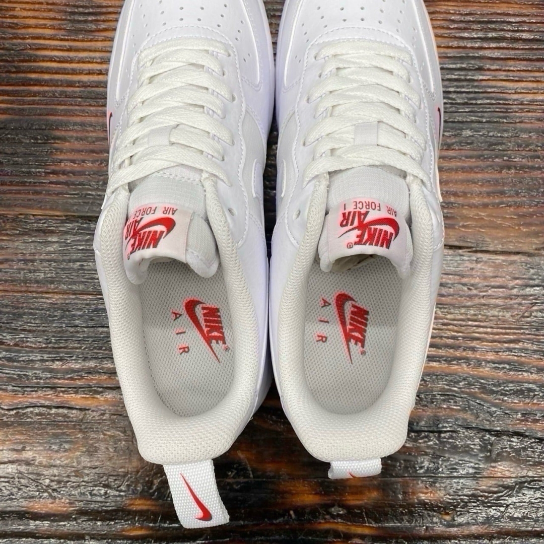 AF1 LOW WHITE UNIVERSITY RED DS