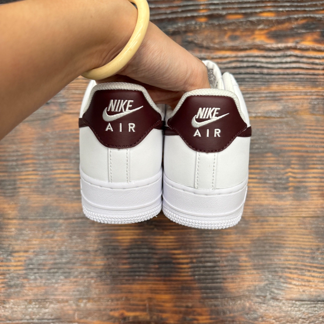 FJ4146112 AF1 LOW WHITE BURGUNDY DS