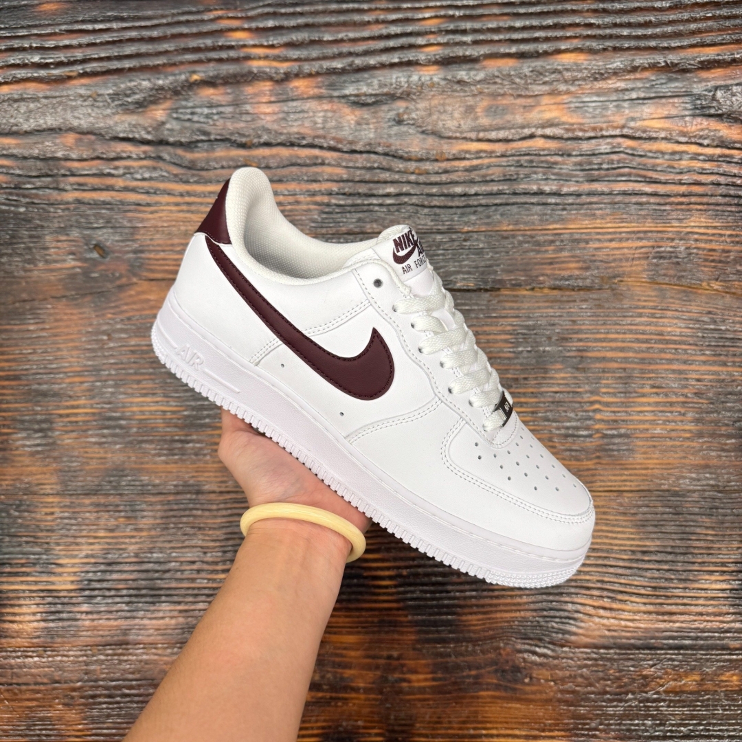 FJ4146112 AF1 LOW WHITE BURGUNDY DS