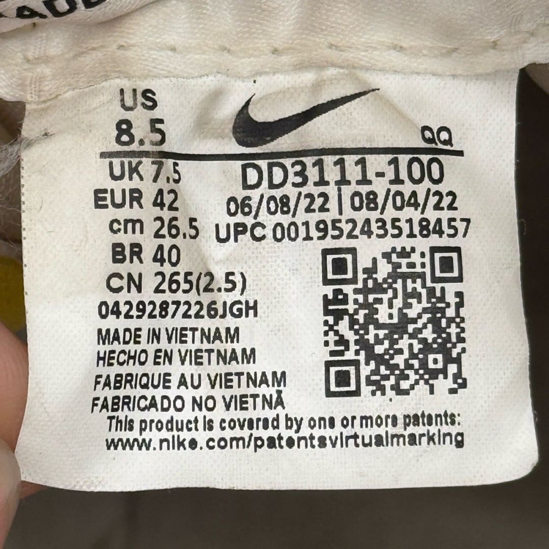 CS4372 - NIKE BLAZER MID JUMBO WHITE BLACK - 42