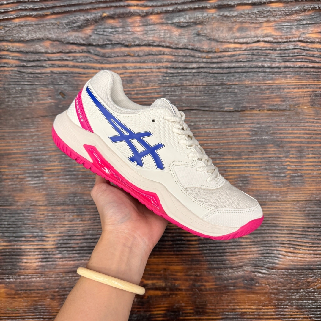 1042A237 ASICS GEL DEDICATE 8 PINK DS FB