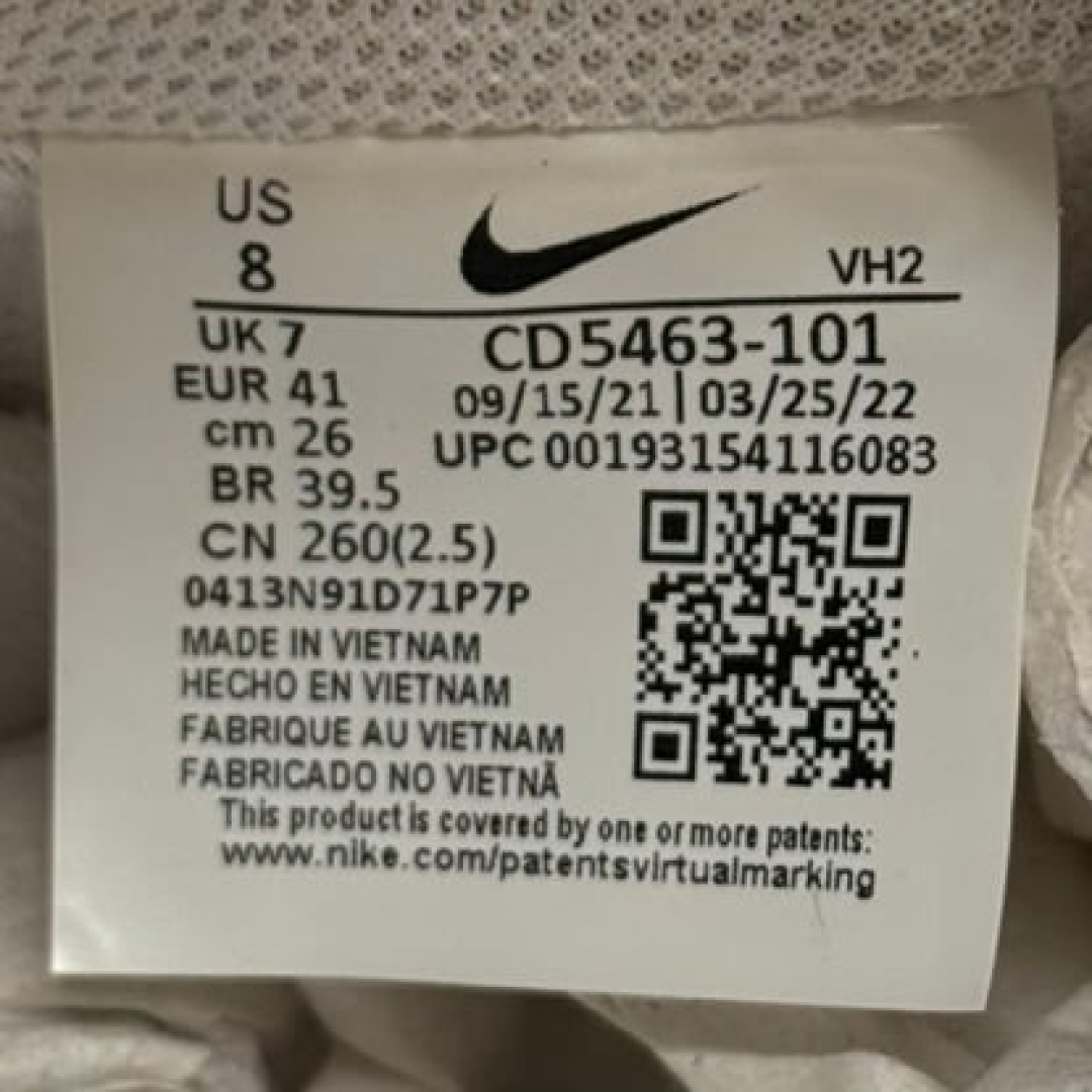 CS4588 - NIKE COURT VISION WHITE BLACK - 41