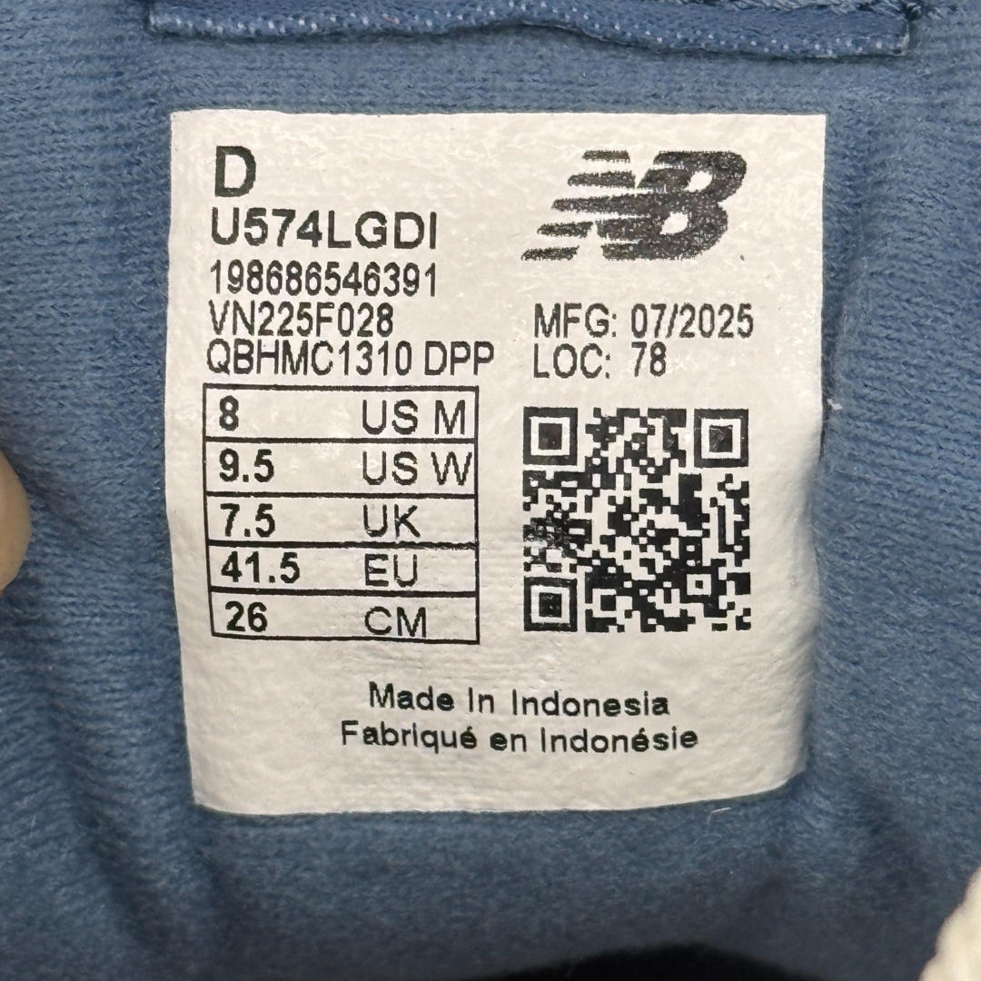 U574LGDI NEWBALANCE 574 BLUE WHITE DS FB