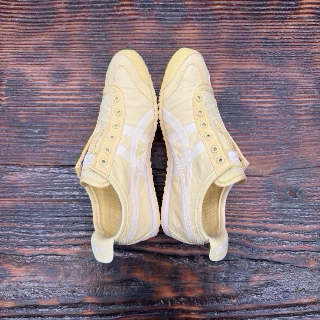 CS4764 - ONITSUKA TIGER MEXICO 66 SLIP ON YELLOW CREAM LN FB - 36
