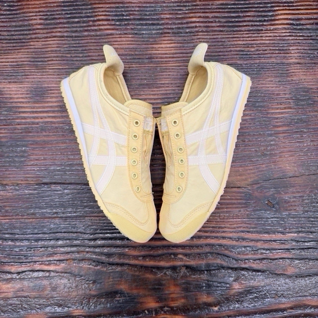 CS4764 - ONITSUKA TIGER MEXICO 66 SLIP ON YELLOW CREAM LN FB - 36