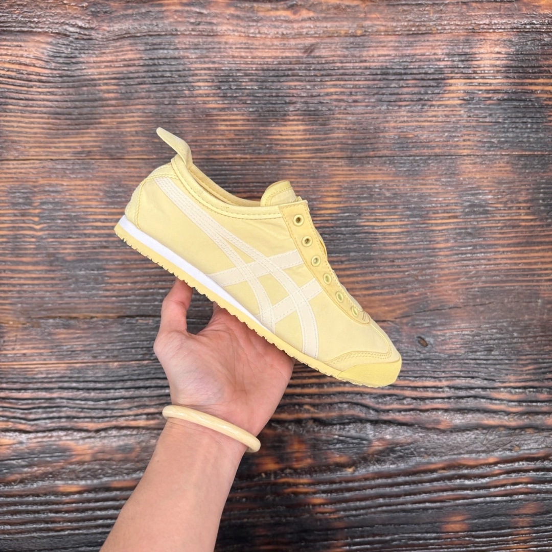 CS4764 - ONITSUKA TIGER MEXICO 66 SLIP ON YELLOW CREAM LN FB - 36