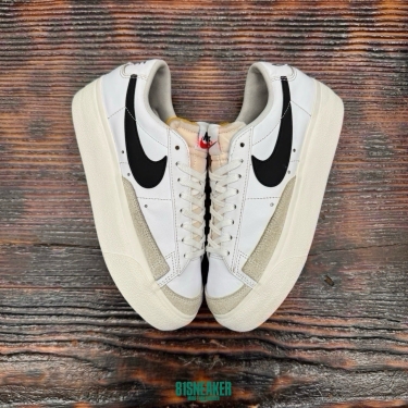 CS4264 - NIKE BLAZER FLATFORM WHITE BLACK - 38